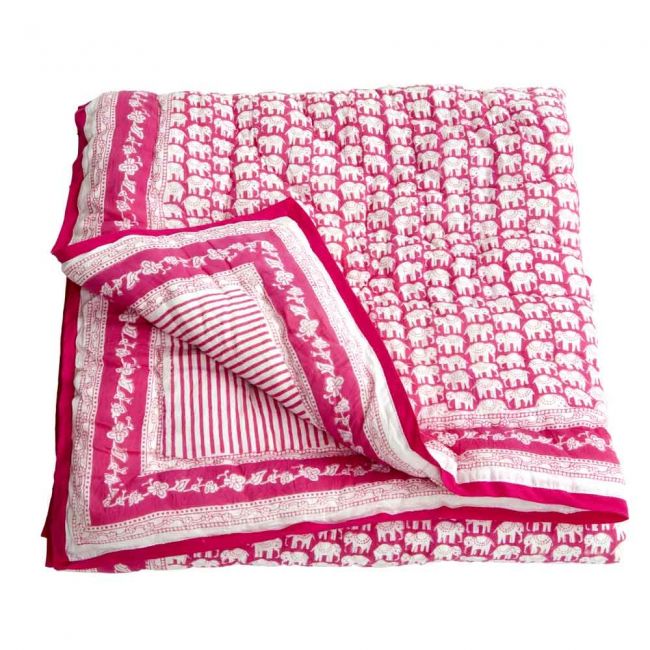 Quilt Little Elephant pink