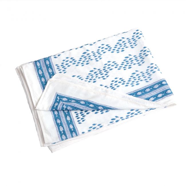 Wunderbar leichte Sommerzudecke mit Fische Print