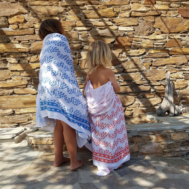 Wunderbar leichte Sommerzudecke mit Fische Print