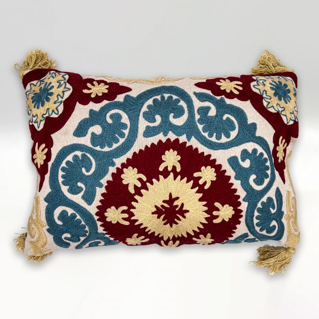 Besticktes Kissen Swat Yellow