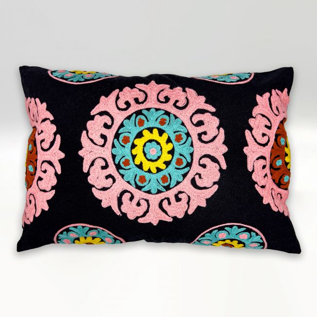 Besticktes Kissen Swat Yellow