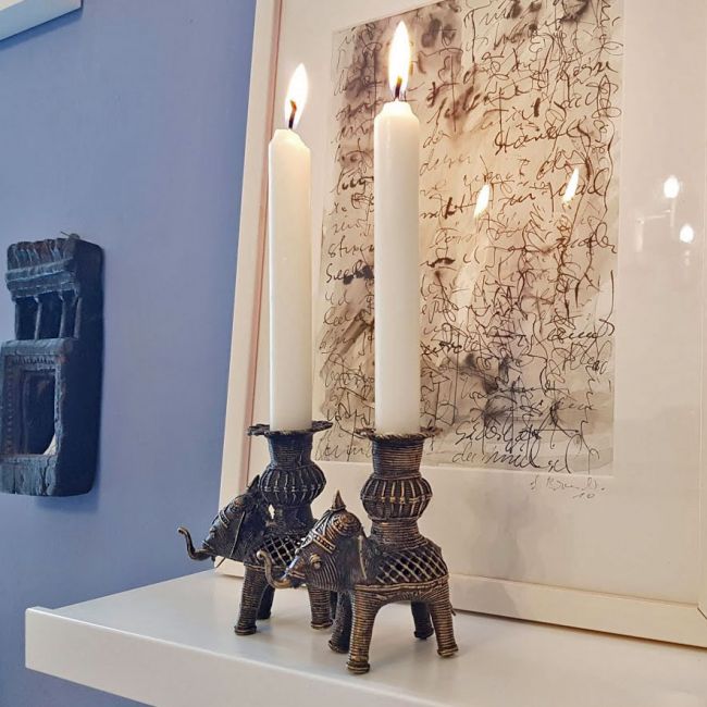 Orissa Elefant Kerzenständer