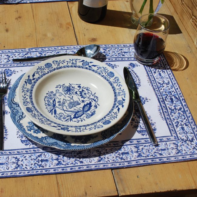Tischset Paisley Blue
