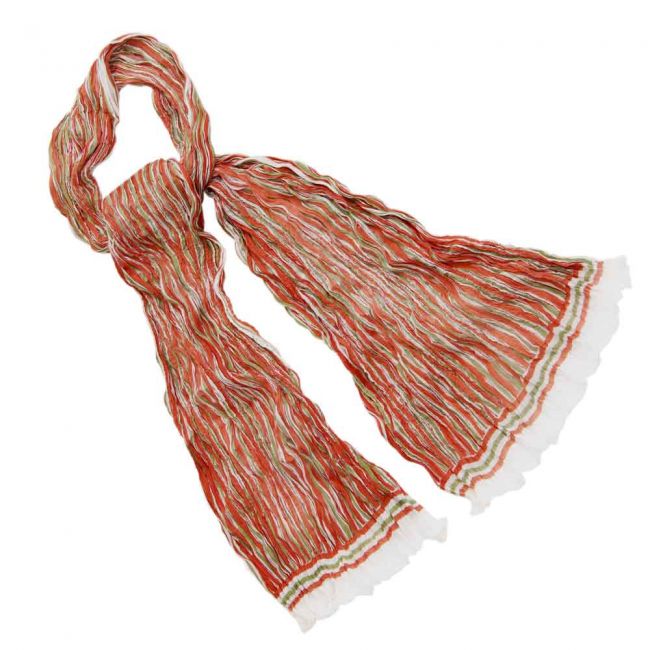 Schal - Tino orangegrün - ca. 110x250 cm